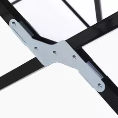 Outsunny Double Camping Cot Bed, with Bag - Black - 8