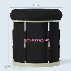 SPORTNOW 210L Outdoor Ice Bath Tub, with Lid, Cover, Carry Bag, Black - 3