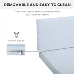 Outsunny 3 PCs Outdoor Seat Cushion for Rattan Furniture, Garden Furniture Cushions, Grey - 7