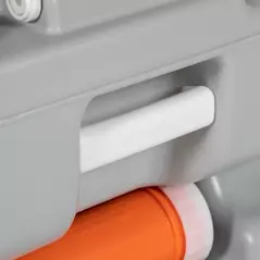 Outsunny Portable Toilet for Adults, 22L Camping Toilet with Seat, Lid and Anti-Leak Handle Pump, Outdoor Travel Toilet with Detachable Tanks for Camping, Boating, Hiking, Travel, RV, Grey - 9