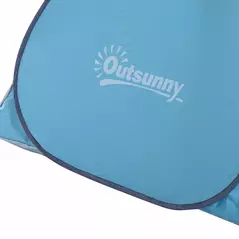 Outsunny 2-3 Person Pop up Beach Tent Hiking UV 30+ Protection Patio Sun Shelter (Blue) - 9