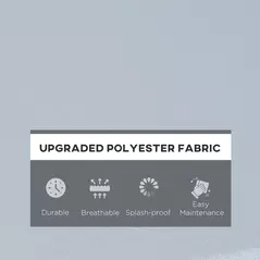 Outsunny 3 PCs Outdoor Seat Cushion for Rattan Furniture, Garden Furniture Cushions, Grey - 5