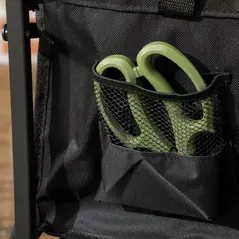 Outsunny Folding Steel Frame Garden Storage Cart, with Wheels and Handle - Black - 9