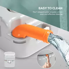 Outsunny Portable Toilet for Adults, 22L Camping Toilet with Seat, Lid and Anti-Leak Handle Pump, Outdoor Travel Toilet with Detachable Tanks for Camping, Boating, Hiking, Travel, RV, Grey - 6