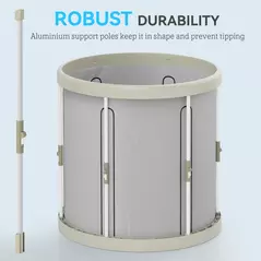 SPORTNOW 210L Outdoor Ice Bath Tub, with Lid, Cover, Carry Bag, Black - 4