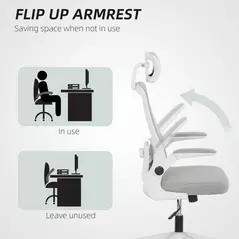 HOMCOM Multi-Adjust Office Chair - Grey - 7