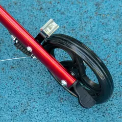 HOMCOM Folding Rollator Walker with 6 Adjustable Handle Height for People with Limited Mobility, Red - 8