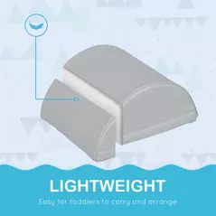 HOMCOM 11-Piece Kids Soft Play Set, Foam Block, Toys for Climbing, Crawling, Blue - 6