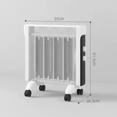 HOMCOM 2kW Electric Heater, 10-45℃ Temperature - White - 3