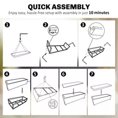 HOMCOM 84L Corduroy Storage Ottoman - Grey - 7