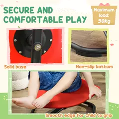 AIYAPLAY Sensory Spinning Chair for Kids, for Coordination, Balance, Red - 5