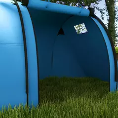 Outsunny Four Man Duo Room Tunnel Tent, with Accessories - Sky Blue - 8