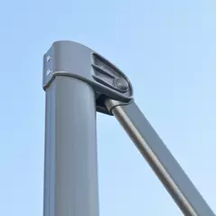 Outsunny 3 x 3(m) Cantilever Parasol with Cross Base, Garden Umbrella with 360° Rotation, Crank Handle and Tilt for Outdoor, Patio, Grey - 9