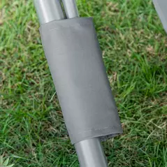 Outsunny Double Sun Lounger with Adjustable Detachable Canopy, Portable Garden Daybed for 2 with Wheels, Outdoor Sunbed Hammock with 2 Pillows, 220 KG Max. Load, Grey - 9