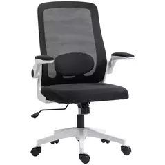 HOMCOM Mesh Back Adjustable Office Chair - Black - 1