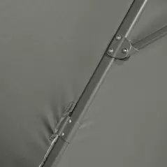 Outsunny 3 x 3(m) Cantilever Parasol with Cross Base, Garden Umbrella with 360° Rotation, Crank Handle and Tilt for Outdoor, Patio, Grey - 8