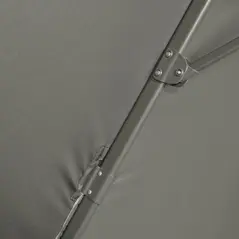 Outsunny 3 x 3(m) Cantilever Parasol with Cross Base, Garden Umbrella with 360° Rotation, Crank Handle and Tilt for Outdoor, Patio, Grey - 8