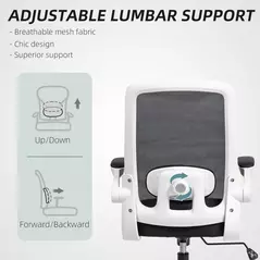 HOMCOM Mesh Back Adjustable Office Chair - Black - 5