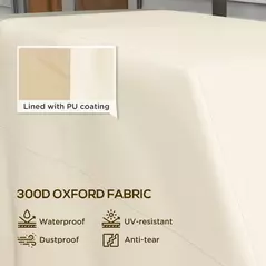 Outsunny 66W x 152Lcm PU Coated Protective Grill Cover - Beige - 4