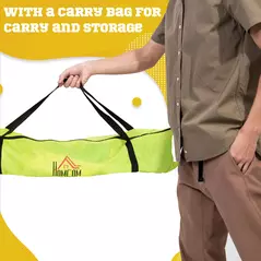 HOMCOM Two Football Goal Nets, Foldable Outdoor Sport Training Equipment, for Teens, Adults, with Carrying Bag, Yellow - 5