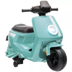 AIYAPLAY 6V Ride on Motorbike, Kids Electric Motorbike w/ Headlights, Music, Training Wheels, for Ages 18-36 Months, Green - 1
