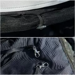 PawHut Foldable Dog Stroller, Lightweight Dog Pram w/ Shoulder Strap, Storage Bag, Cup Holder, Light Grey - 9