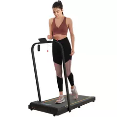 SPORTNOW 2.5HP Walking Pad, 1-6km/h Folding Treadmill with Remote Control and LED Display for Home Gym Office, Orange - 1