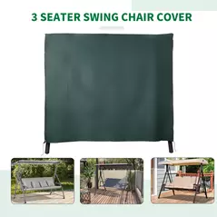 Outsunny 205 x 124cm Three-Seater Swing Chair Protective Cover Deep Green - 5