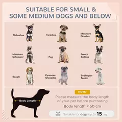 PawHut Wicker Dog House, Rattan Pet Bed, with Removable Cushion, Canopy, for Small and Medium Dogs - Dark Grey - 7