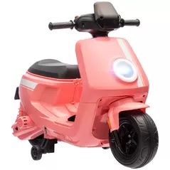 AIYAPLAY 6V Ride on Motorbike, Kids Electric Motorbike w/ Headlights, Music, Training Wheels, for Ages 18-36 Months, Pink - 1