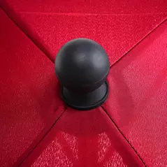 Outsunny Garden Parasol Umbrella, Outdoor Market Table Umbrella with Ruffles & Aluminium Pole, Rectangular Tilting Parasol Sun Shade Canopy, 2 x 1.3m, Red - 9