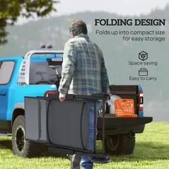 Outsunny Five-Position Reclining Sun Lounger - Grey - 7