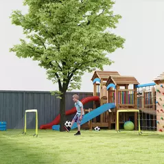 HOMCOM Two Football Goal Nets, Foldable Outdoor Sport Training Equipment, for Teens, Adults, with Carrying Bag, Yellow - 2