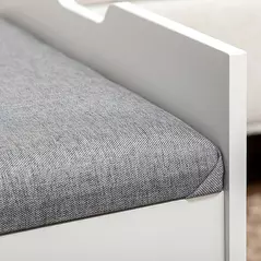 HOMCOM Dressing Table with Flip-up Mirror and Storage Stool, Vanity Table with Drawer and Hidden Compartments for Bedroom, Living Room, White - 8