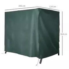 Outsunny 205 x 124cm Three-Seater Swing Chair Protective Cover Deep Green - 3