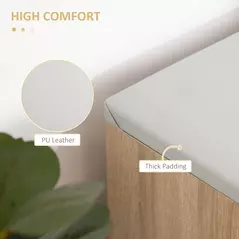 HOMCOM Shoes Cabinet Bench Hidden Storage Padded Seat Organiser Footwear Rack Hallway Oak Tone - 4
