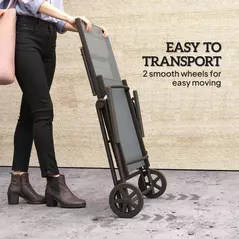 Outsunny Five-Position Reclining Sun Lounger - Grey - 5