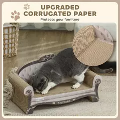 PawHut 2-in-1 Cat Scratcher with Catnip for Indoor Cats, 29.5 x 56 x 26cm, Brown - 5