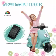 AIYAPLAY 6V Ride on Motorbike, Kids Electric Motorbike w/ Headlights, Music, Training Wheels, for Ages 18-36 Months, Green - 7