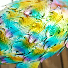 Outsunny Peacock Garden Statue, Standing Garden Ornament, Metal Garden Gift with Stakes for Patio Pond Landscape Decoration, Multi-Colour - 9