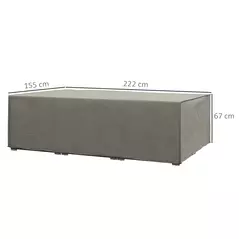 Outsunny 155 x 222cm Waterproof Furniture Cover - Grey - 3