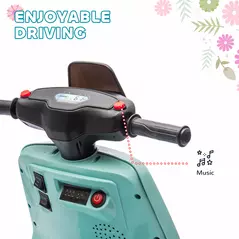 AIYAPLAY 6V Ride on Motorbike, Kids Electric Motorbike w/ Headlights, Music, Training Wheels, for Ages 18-36 Months, Green - 4