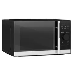 HOMCOM 23L 800W Microwave Oven, Digital Solo Microwave with 10 Power Levels, Automatic Defrost, 8 Auto Cook Menus, 60 Minutes Timer, Clock, Easy Clean, Small Black Microwave - 1