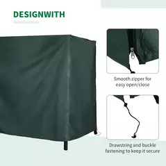 Outsunny 152 x 177cm Three-Seater Swing Chair Protective Cover Green - 4