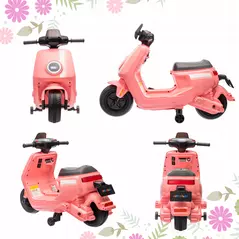 AIYAPLAY 6V Ride on Motorbike, Kids Electric Motorbike w/ Headlights, Music, Training Wheels, for Ages 18-36 Months, Pink - 9
