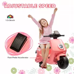 AIYAPLAY 6V Ride on Motorbike, Kids Electric Motorbike w/ Headlights, Music, Training Wheels, for Ages 18-36 Months, Pink - 7
