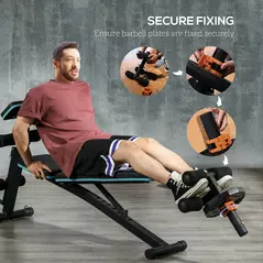 SPORTNOW Tibialis Trainer Tib Bar for Strengthening Calves Shins Ankles, Fits 5cm Weight Plates - 6