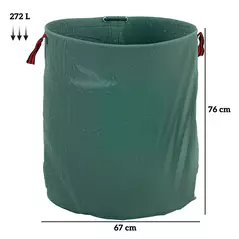 Outsunny Garden Waste Bags, 272L x 3 Heavy Duty Garden Bags, Foldable and Reusable Waste Sacks with Handles for Loading Leaf, Trash, Debris, Green - 3