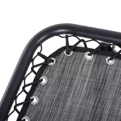 Outsunny 3pcs Folding Zero Gravity Chairs Sun Lounger Table Set w/ Cup Holders Reclining Garden Yard Pool, Light Grey - 8