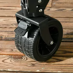 Outsunny Folding Garden Trolley, Outdoor Wagon Cart with Carry Bag, for Beach, Camping, Festival, 120KG Capacity, Black - 9